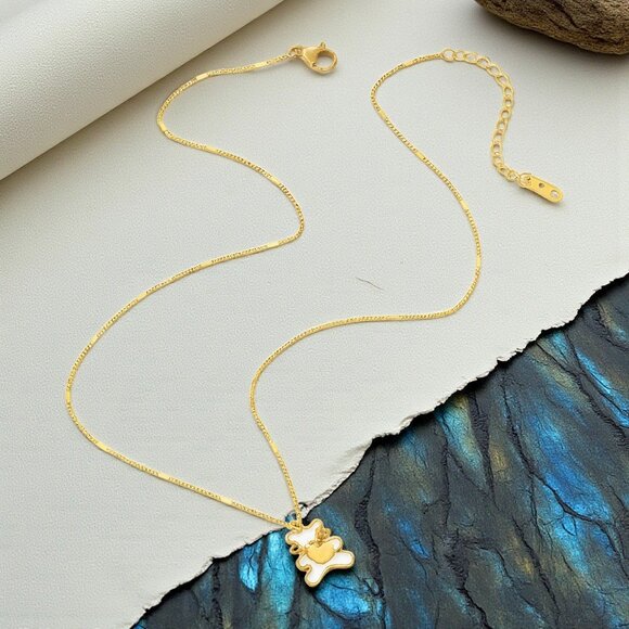 🆕️Charming Teddy 18K Gold Plated Necklace - Dainty & Elegant Bear Charm🧸💫 - Picture 5 of 11